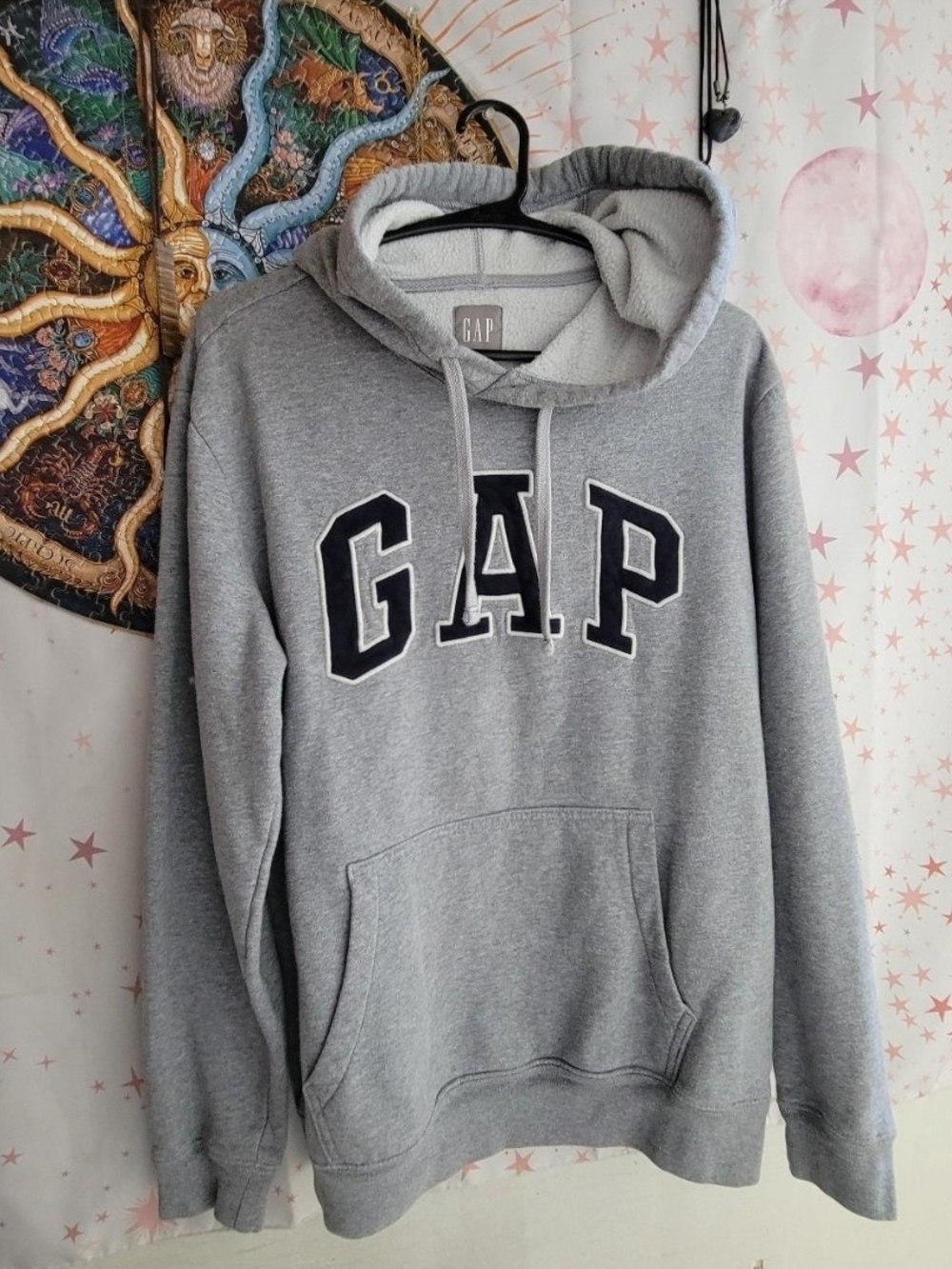 GAP Gray Hoodie with Navy Lettering